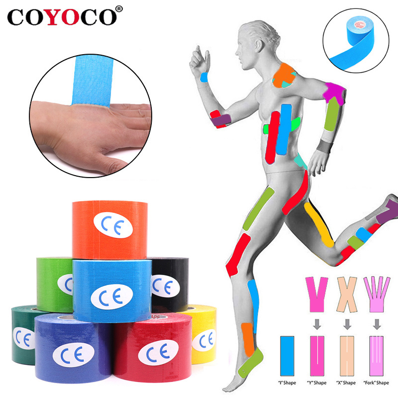 Sports Taping Precut - Largura 2.5cm-10cm fita de cinesiologia 5m