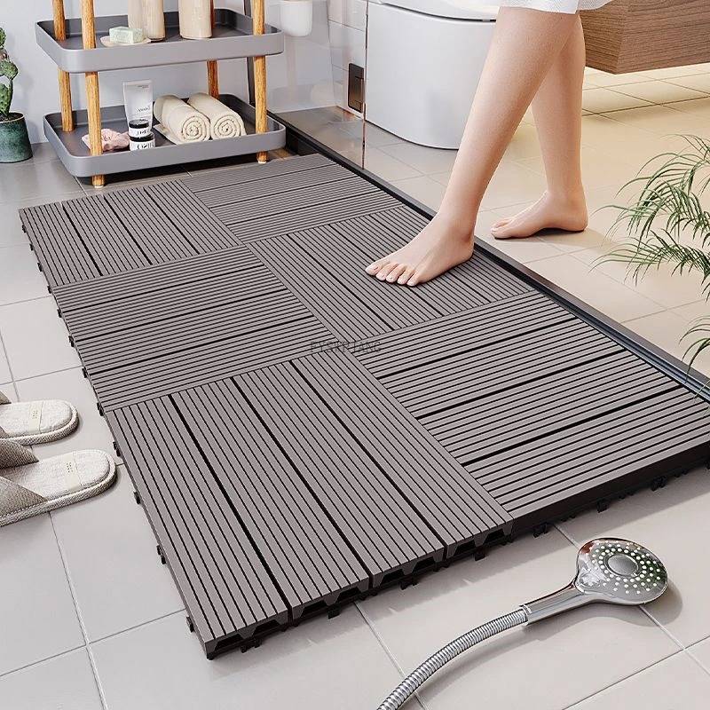 Bamboo Bath Mat - Tapete Ecológico Simulado de Madeira com