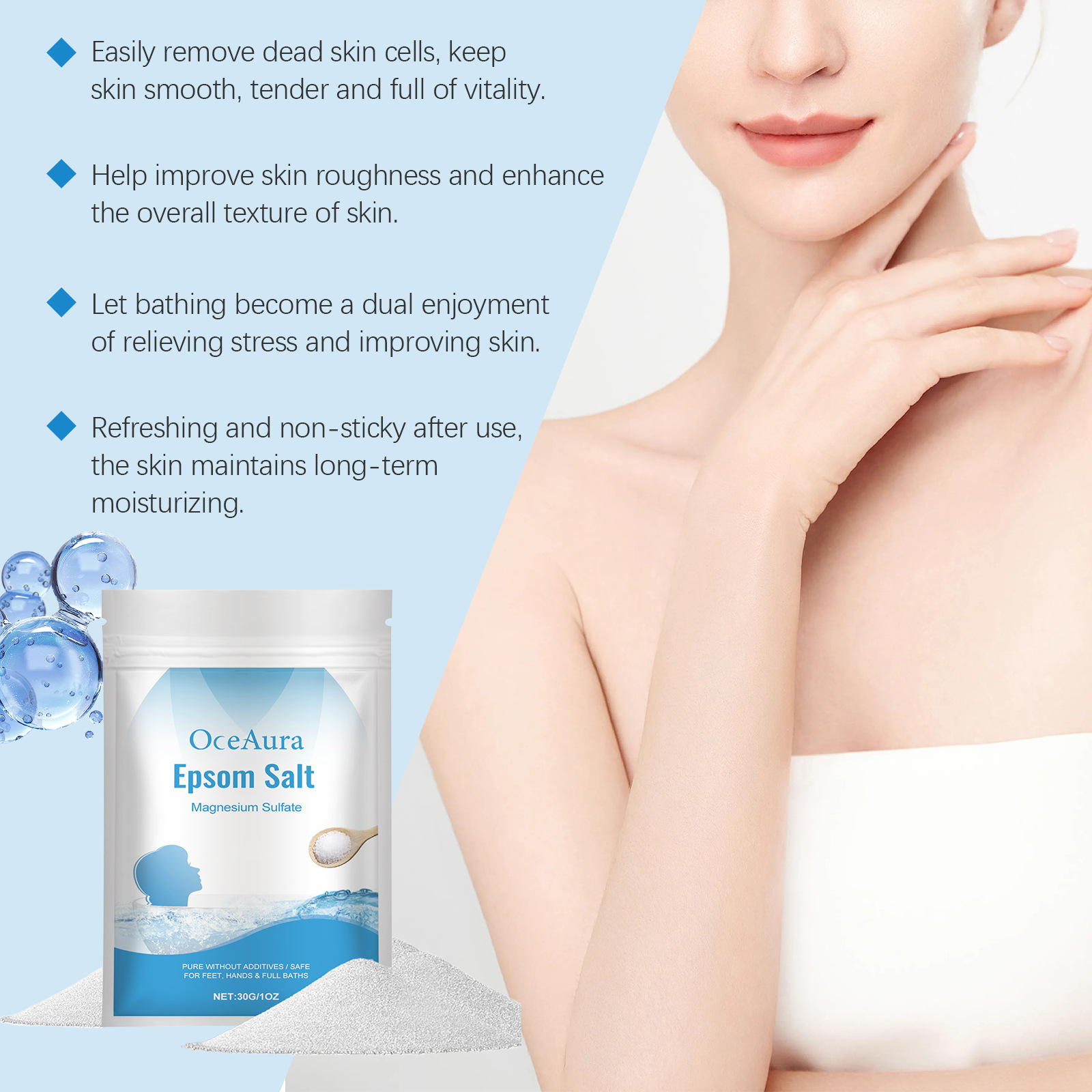 OceAura Sal de Epsom para Banh - Bath Salts Magnesium avaliação e preço