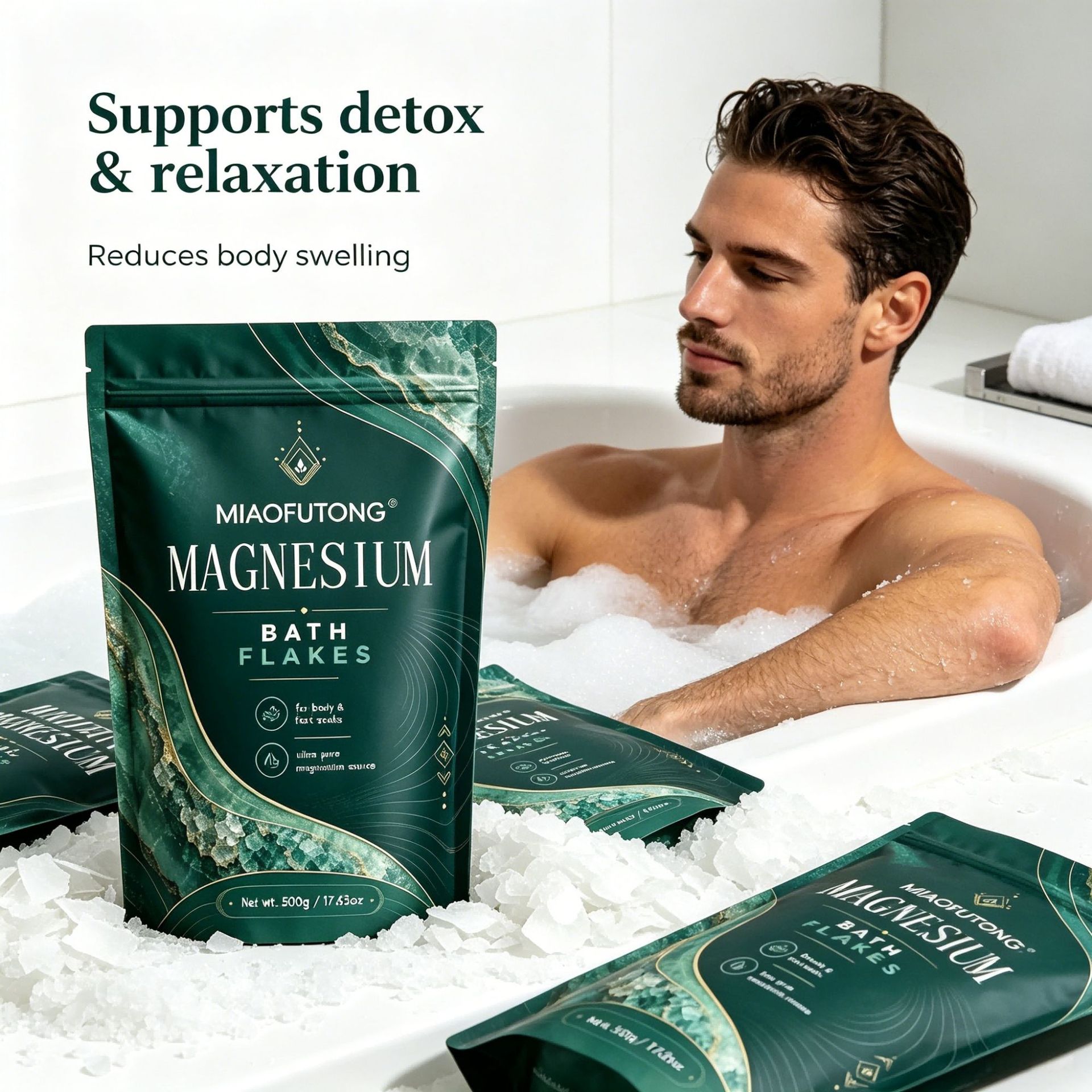 Sal de banho mineral de magnés - Bath Salts Magnesium avaliação e preço