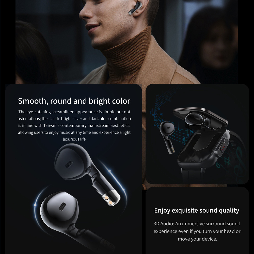 Bt chamada azul dente fones de - Health Wellness Bracelet avaliação e preço