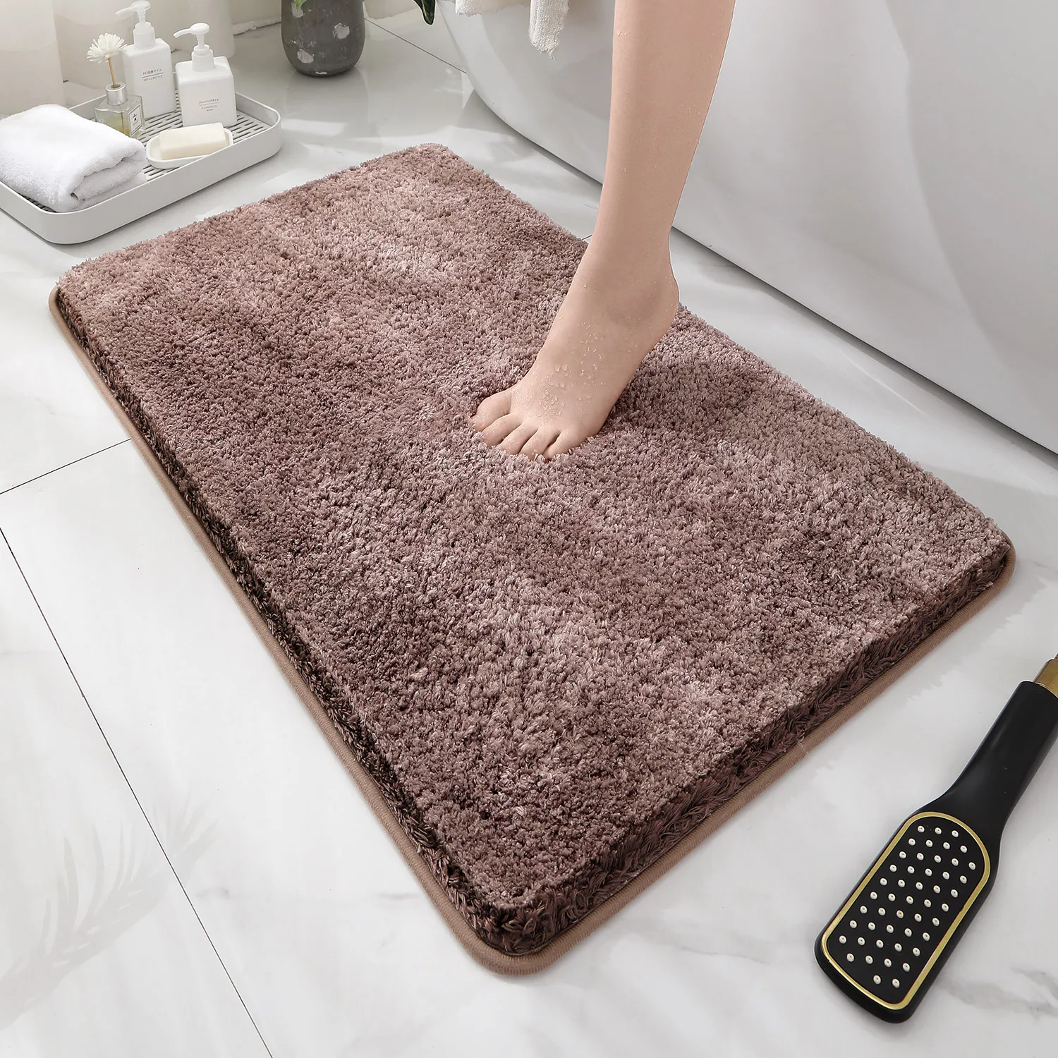 Tapete de banheiro arredondado - Bamboo Bath Mat avaliação e preço