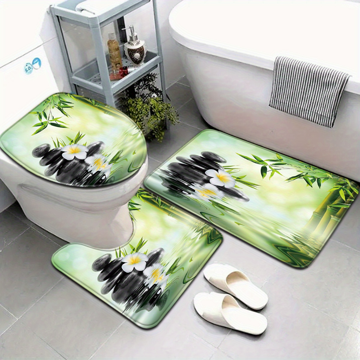 Conjunto de assento de vaso sa - Bamboo Bath Mat avaliação e preço