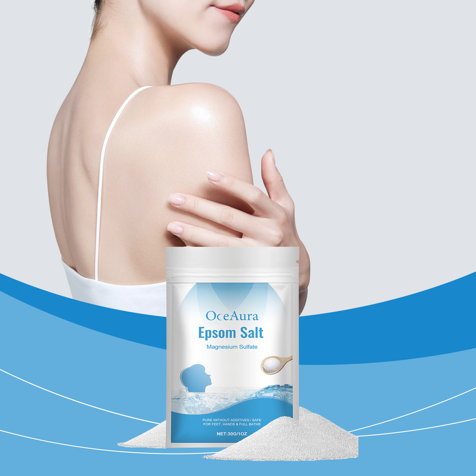 Epsom sal sulfato de magnésio  - Bath Salts Magnesium avaliação e preço
